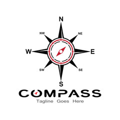 Compass logo, icon and symbol. illustration design