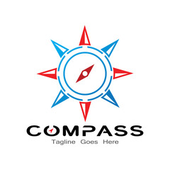 Compass logo, icon and symbol. illustration design