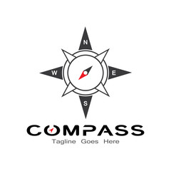 Obraz premium Compass logo, icon and symbol. illustration design