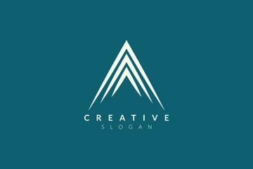 Vector illustration of abstract triangle shape design. Minimalist and simple logo, flat style, modern icon and symbol.
