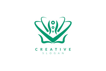 Vector illustration of pelvic bone shape design. Minimalist and simple logo, flat style, modern icon and symbol.