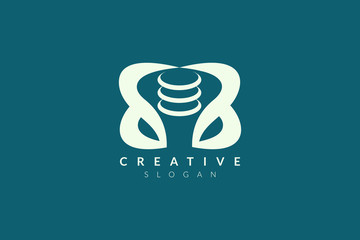 Vector illustration of pelvic bone shape design. Minimalist and simple logo, flat style, modern icon and symbol.