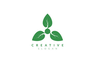 Vector design leaf various abstract shape. Minimalist leaf design, flat logo style, modern icon and symbol.