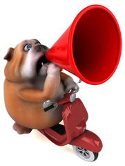 Naklejka premium Fun bulldog - 3D Illustration