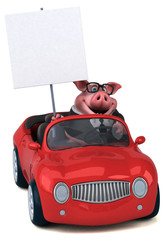 Fun pig - 3D Illustration