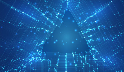 vector geometric background. abstract square shapes and bends