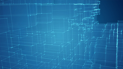 vector geometric background. abstract square shapes and bends