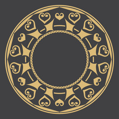 Gold decorative frame.