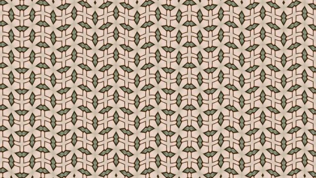 2D graphic video pattern with a horizontal wave effect that moves to the left, composed of designs and shapes with multicolored textures, in 4K 16: 9 format.