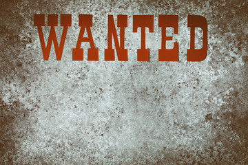 The inscription is wanted. Ad on the wall with copy space