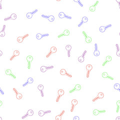 Seamless vector pattern with Keys. Texture for textile, wallpaper and backdrop