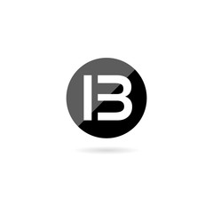 Initial Letter IB or I3 Logo Template Design