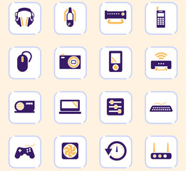Devices icons set