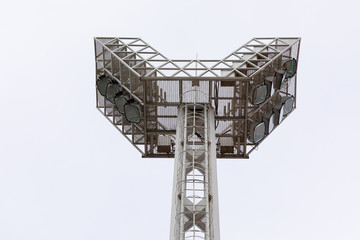 V shape light spreading construction for huge sport arena.