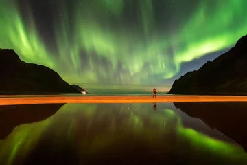 Foto op Plexiglas Noorderlicht boven Senja, Noorwegen © Ivo Kuzov