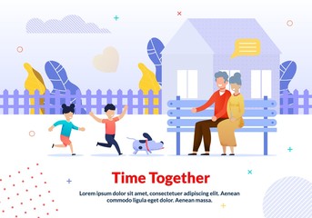 Grandparents and Grandchildren Walking Poster