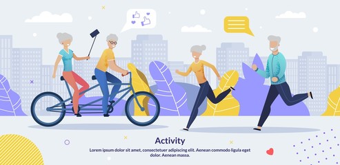 Daily Activities for Aged People Motivate Poster