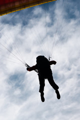 paraglider from downside