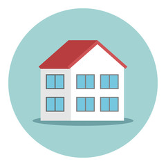 Residential building icon. Home symbol. Vector.