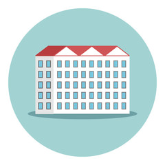 Apartment house icon. Vector illustration.
