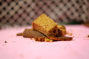 view of traditional honey sponge cake