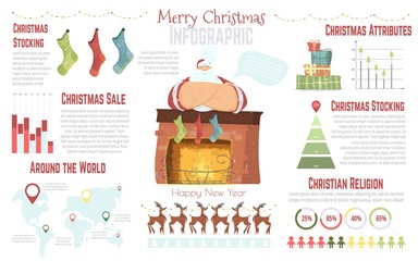 Christmas Celebration Data Vector Infographics