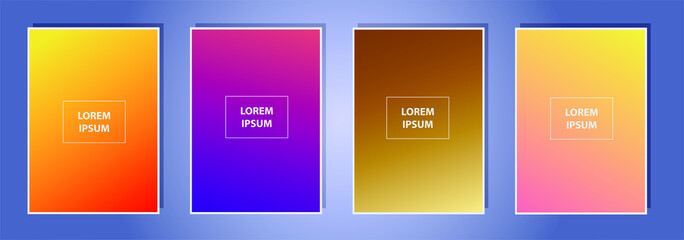 Abstract vector covers design with line, gradient and vibrant color. Simply geometric background