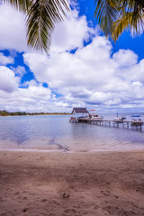 Mauritius, boat on the beach