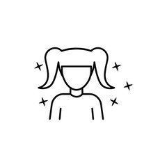 Child girl avatar icon. Element of people avatar icon
