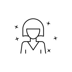 Woman avatar young icon. Element of people avatar icon