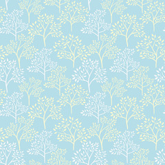 Seamless pattern of trees forming a vintage styled texture