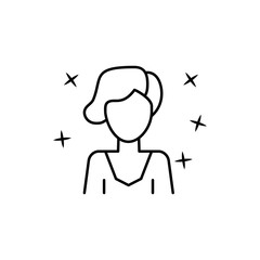 Woman avatar icon. Element of people avatar icon