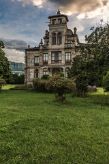 Partaríu Palace finished building in 1898 built by the architect Valentín Ramón Lavín, horror movies have been filmed (Llanes, Asturias, Spain)