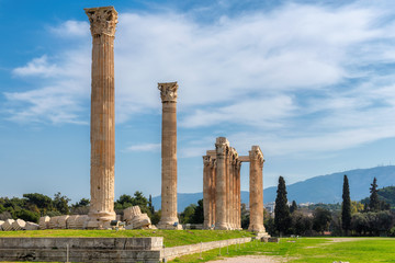 Temple of the Olympian Zeus in Athens, Greece.
