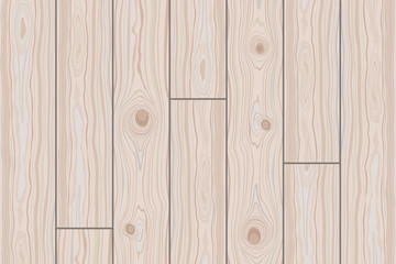 Fototapeta premium Wooden striped textured background. Brown wooden wall, plank, table or floor surface. Cutting chopping board. Boardwalk surface with place for your text. Vector Illustration.