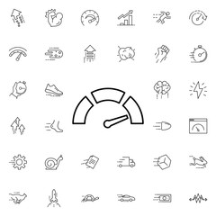 High rates icon. Universal set of speed for website design and development, app development