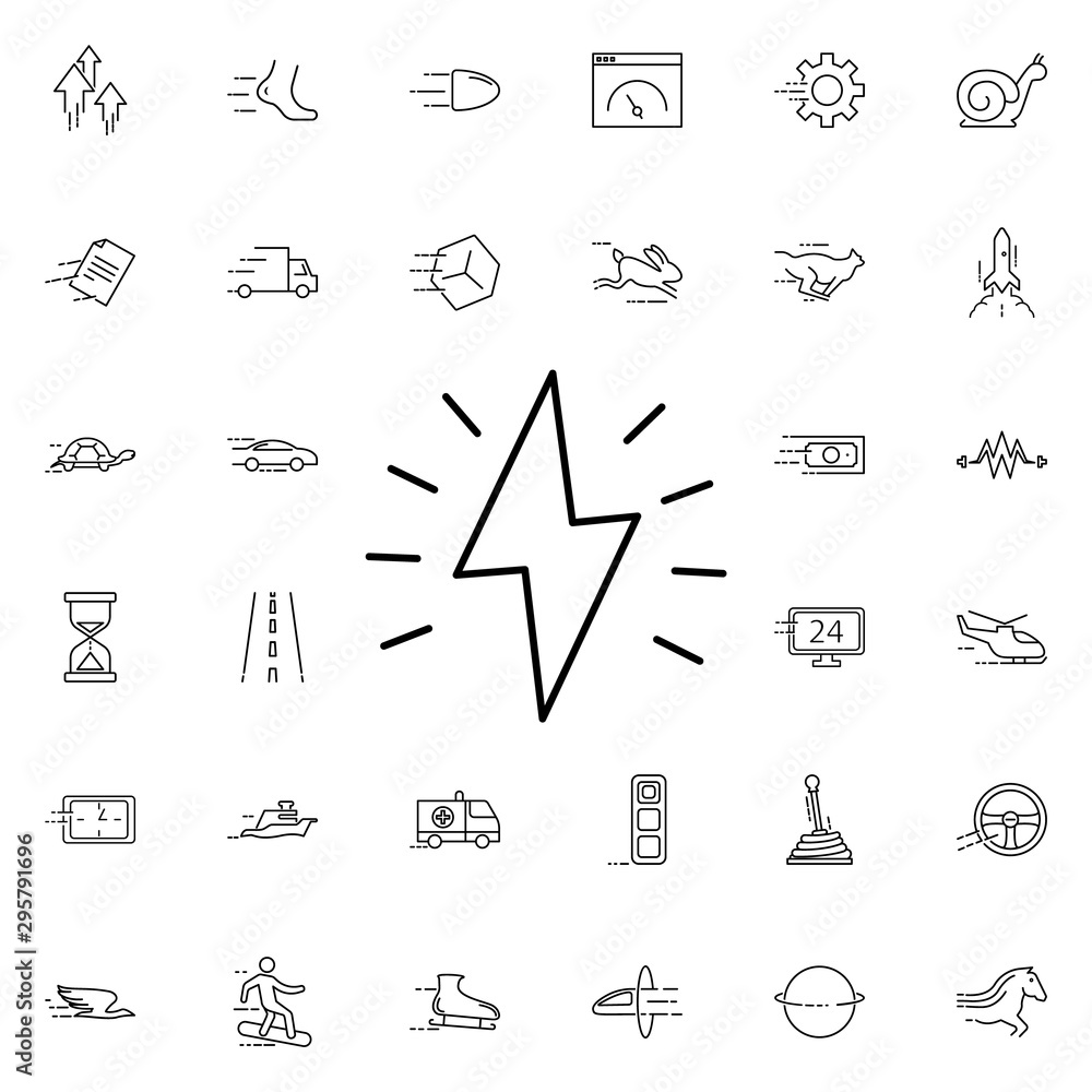 Poster spark icon. universal set of speed for website design and development, app development
