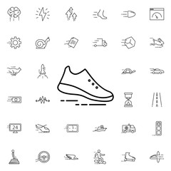 Sneakers icon. Universal set of speed for website design and development, app development