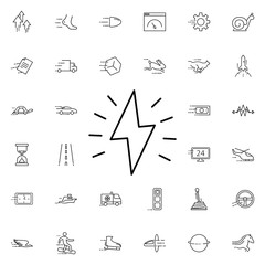 Spark icon. Universal set of speed for website design and development, app development
