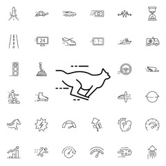 Running cheetah icon. Universal set of speed for website design and development, app development