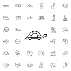 Walking tortoise icon. Universal set of speed for website design and development, app development