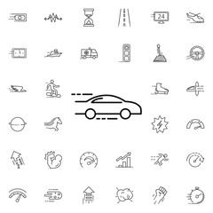 Fototapeta premium Car at speed icon. Universal set of speed for website design and development, app development