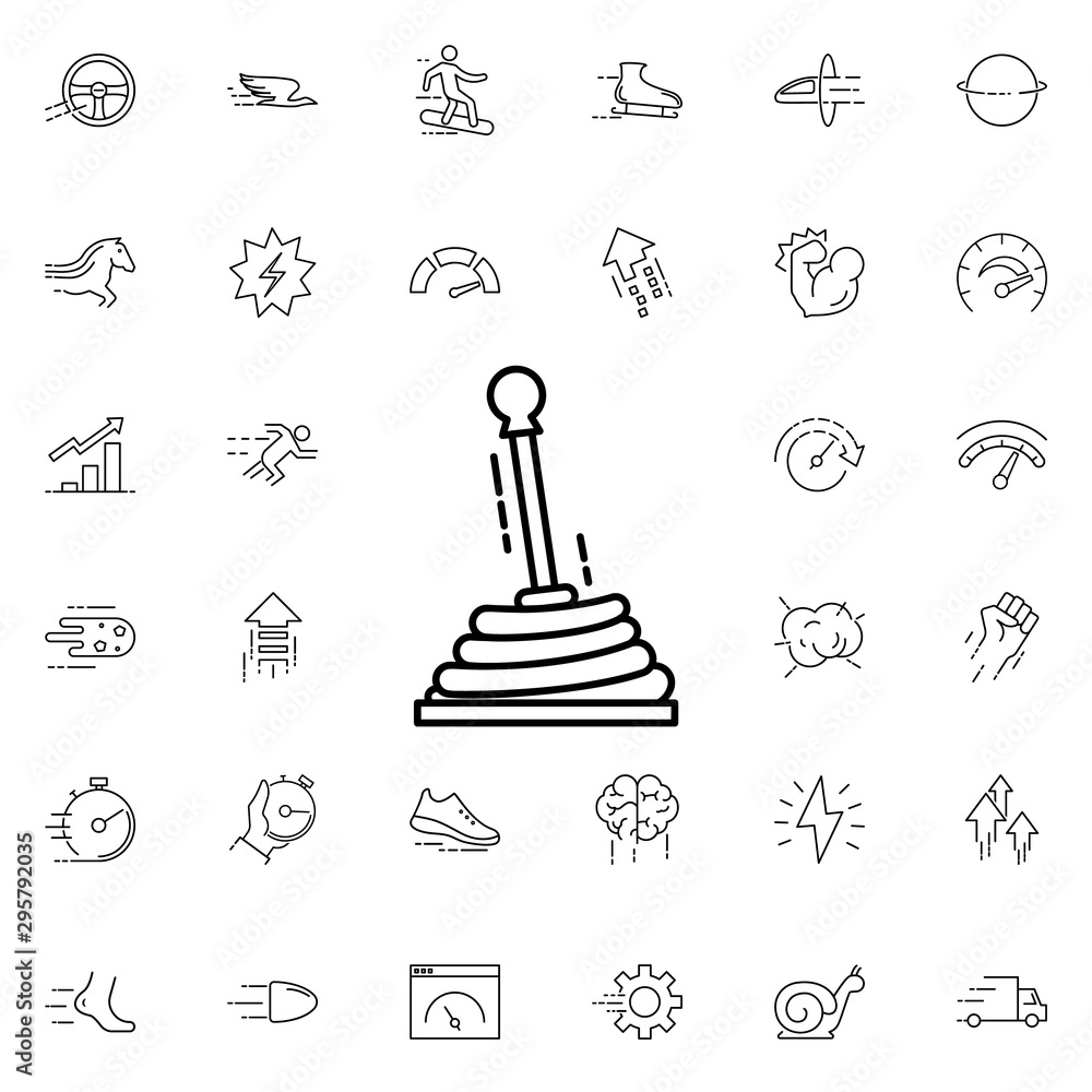 Poster shift knob icon. universal set of speed for website design and development, app development
