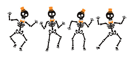 Set of Skeletons for Halloween