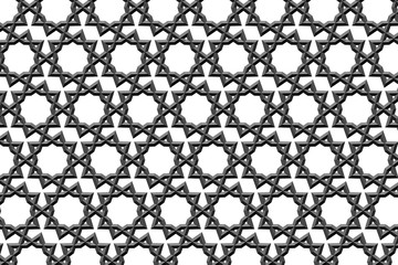 Geometric ornamental embossed pattern. Vector illustration.