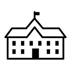 School Icon Vector Design Template