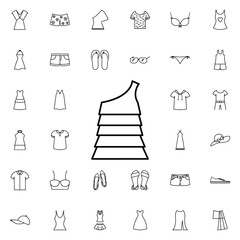 Dress icon. Universal set of summer clothes for website design and development, app development