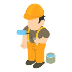 Painter icon. Isometric illustration of painter vector icon for web