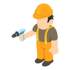 Repairman icon. Isometric illustration of repairman vector icon for web