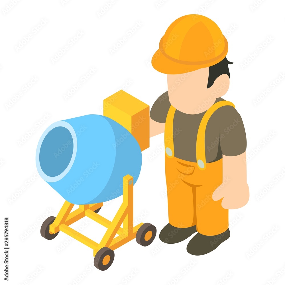 Aufkleber bricklayer icon. isometric illustration of bricklayer vector icon for web